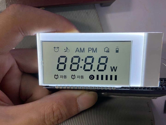 Tn 7 Segment LCD Display 12 O Clock positive Monochrome Transmissive Lcd Module Przejrzysty znak dla zegara