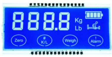 Wyświetlacz LCD TN / STN / HTN Tryb Pozytywny 2,8 V z wtyczką / gumowym złączem