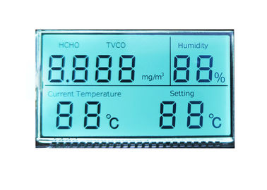 Niestandardowy TN HTN STN FTSN Odblaskowy panel LCD / Monochromatyczny moduł wyświetlacza numerycznego LCD