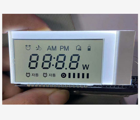 Monochromatyczny pozytywny wyświetlacz segmentowy TN LCD dla inteligentnego zegara