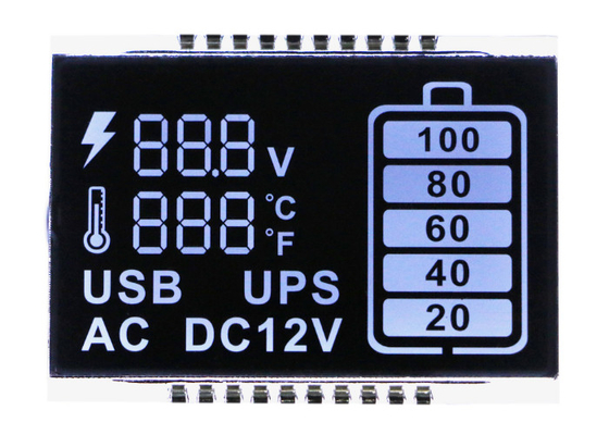 Złącze pinowe Monochromatyczny wyświetlacz LCD Rozmiar niestandardowy VA Czarny biały Wyświetlacz