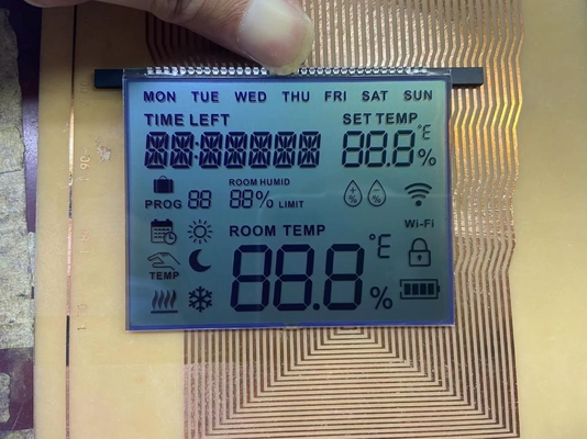 Pozytywny cyfrowy ekran FSTN LCD 6 O Clock Custom Transmissive Display TN Lcd Module For Thermostat