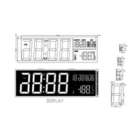 Złącze pinowe HTN Ekran LCD LCD Cyfrowy wyświetlacz kalendarza Zegar