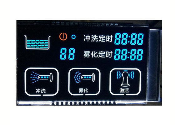 Niestandardowy ekran PMVA Monochromatyczny panel LCD 7-segmentowy wyświetlacz transmisyjny
