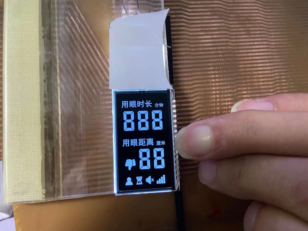Niestandardowy negatywny VA 12 O ClockLcd Display Transmissive Digit Graphic Lcd Glass Panel Do lampy stołowej