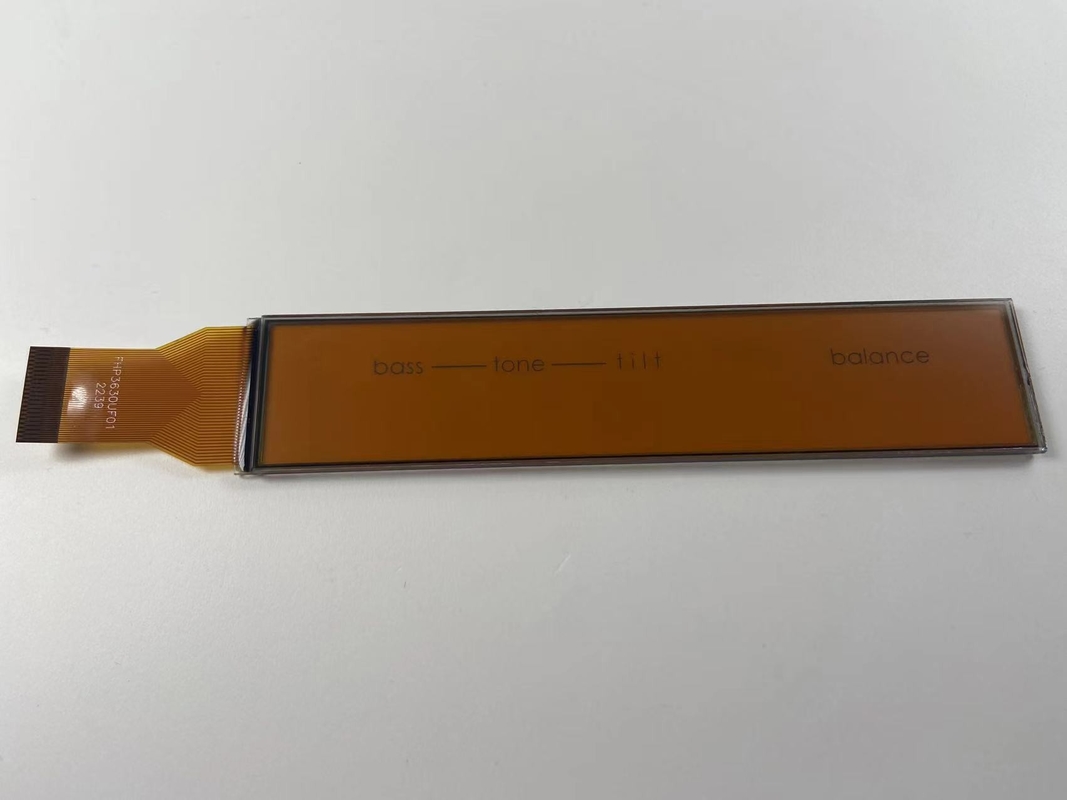 Wyświetlacz LCD HTN z pozytywnym macierzem Monochromatyczny 7-segmentowy transmisywny ekran graficzny LCD dla dźwięku