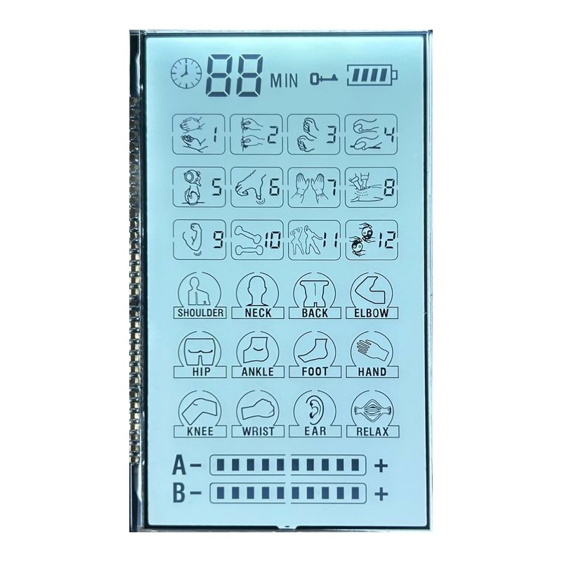 3.6V pozytywny 6 O' CLOCK Transmissive Monochrome Tn LCD Display Screen For Massager