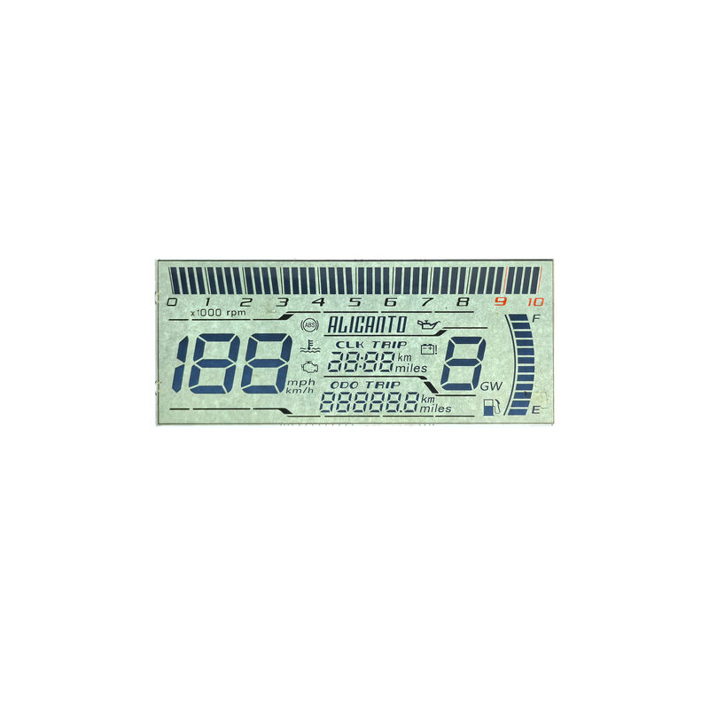 Producent Tanie niestandardowe wyświetlacz HTN LCD Osiem kształtu Monochrom 7 segment graficzny ekran LCD dla motocykli instrumentów