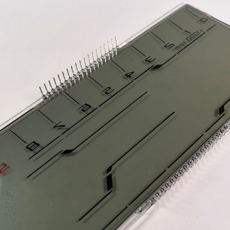 Producent Tanie niestandardowe wyświetlacz HTN LCD Osiem kształtu Monochrom 7 segment graficzny ekran LCD dla motocykli instrumentów