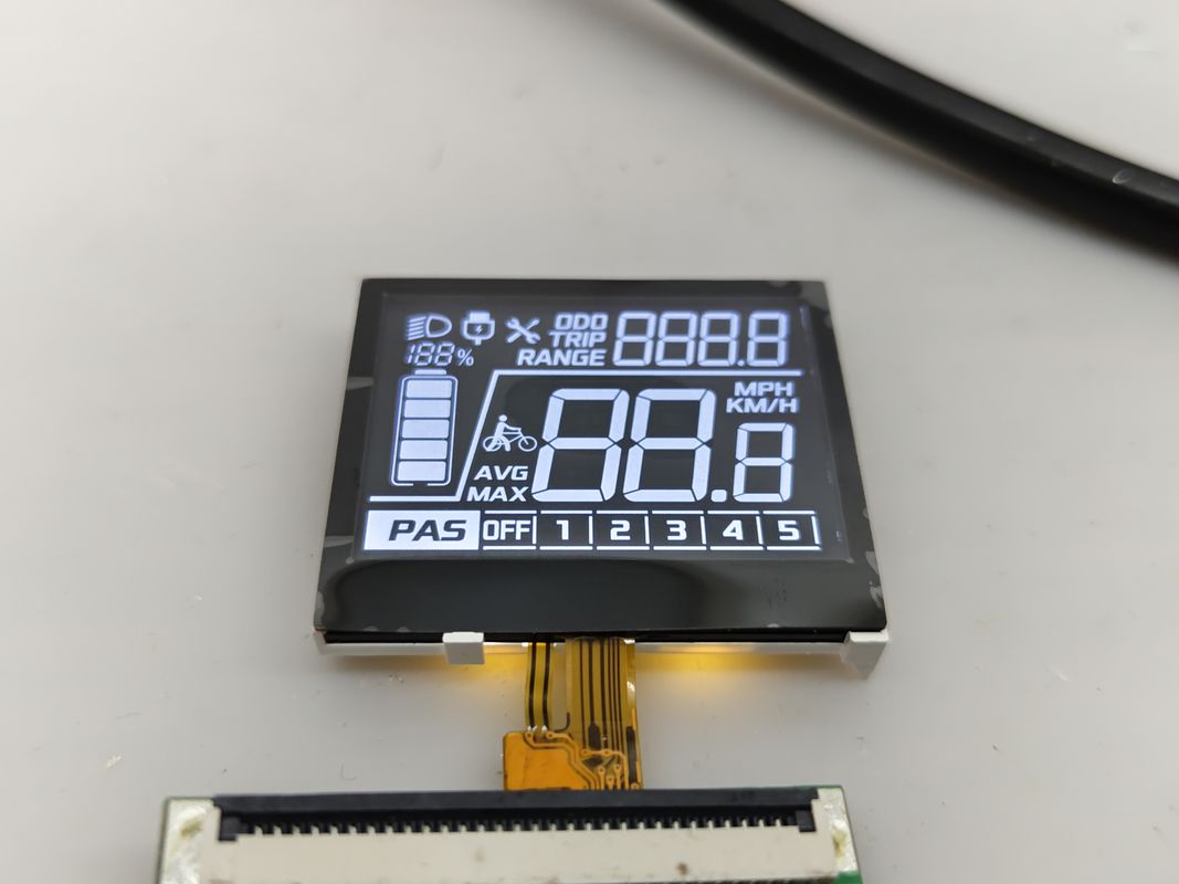 Sprzedaż fabryczna 7 Segment VA COG Moduł LCD Niestandardowy Negatyw Do Roweru Elektrycznego