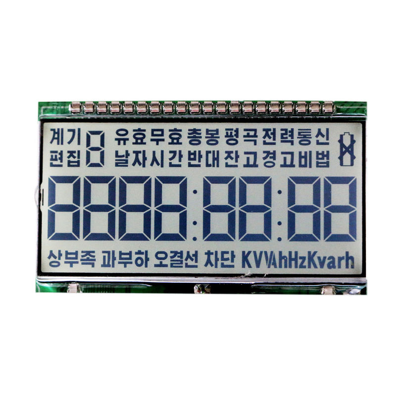 Segment OEM Wyświetlacz LCD HTN Monochromatyczny odrysowany polaryzator typu Metal Pin Connector