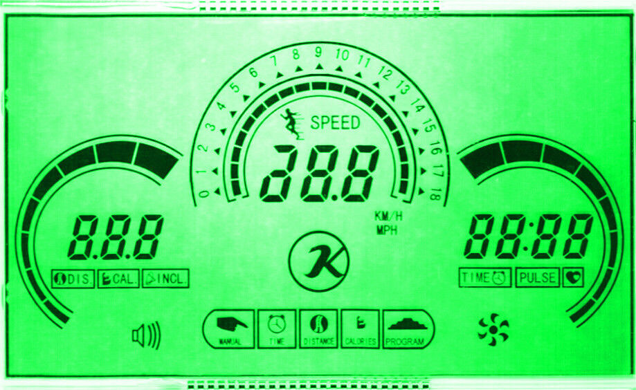 Znak cyfrowy niebieski ekran LCD, programowalny wyświetlacz LCD do biegania maszyny / maszyny sportowe