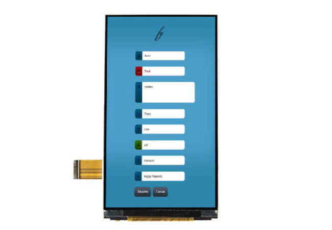 4,5 cala 540 * 960 TFT LCD rezystancyjny ekran dotykowy Panel Ips Lcd Mipi / Rgb Interface Opcjonalnie