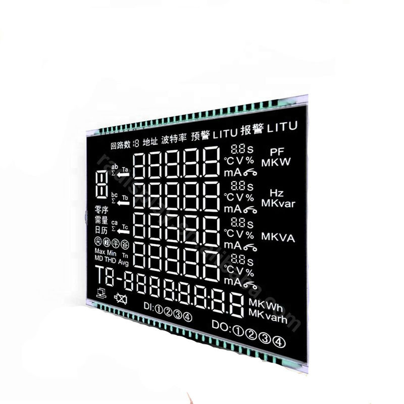 Wyświetlacz LCD 3,3 V VA z kołkami Matel Podłącz czarny ekran LCD do licznika energii