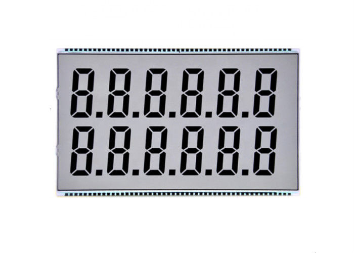Wyświetlacz Lcd TN Niestandardowy cyfrowy wyświetlacz Lcd 7 segmentów Przezroczysty ekran Lcd Monochromatyczny panel Lcd do tablicy rozdzielczej paliwa
