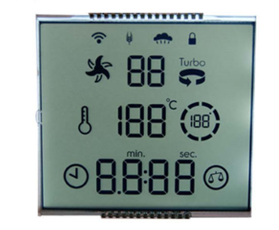 Monochromatyczny TN Wyświetlacz LCD 7-segmentowy 4-cyfrowy alfanumeryczny z wodoodpornym złączem 18-pinowym