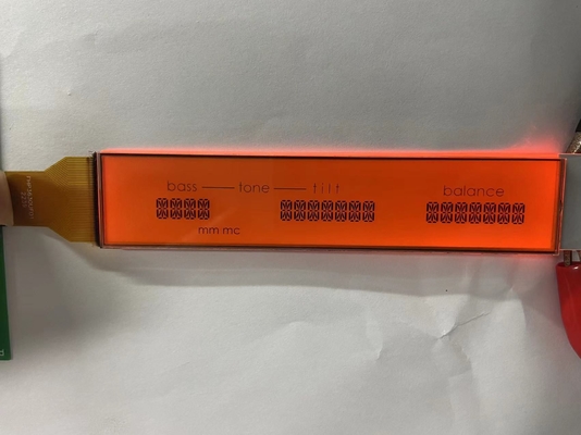 Wyświetlacz LCD HTN z pozytywnym macierzem Monochromatyczny 7-segmentowy transmisywny ekran graficzny LCD dla dźwięku