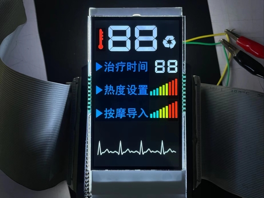 Ceny hurtowe VA Segment LCD Display Kolor PIN Control Screen Białe podświetlenie dla masażysty