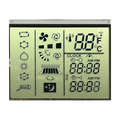 3.0 V pozytywny odblaskowy segment TN LCD klimatyzator sterowanie zdalne sterowanie temperaturą