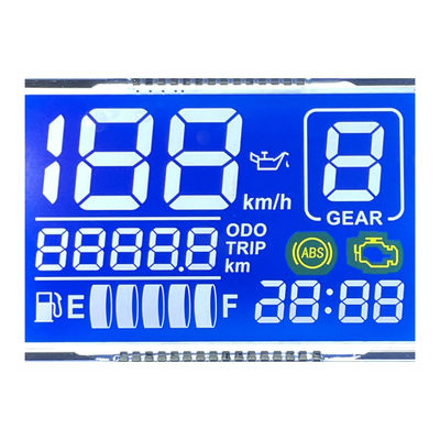 Fabryka Dobrą jakość Niestandardowy wyświetlacz HTN LCD Monochromatyczny 7-segmentowy Graficzny ekran LCD dla narzędzi motocyklowych