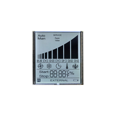 Fabryczny dostosowany rozmiar TN 7 segment LCD Display Monochrom Transmissive Module Transparent Character For Thermostat