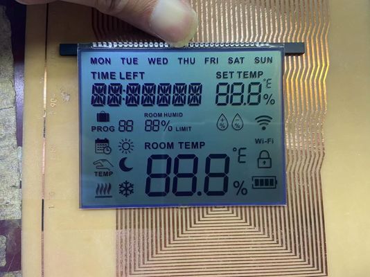 OEM FSTN Wyświetlacz LCD Tryb pozytywny Monochromatyczny Graficzny 12 O'clock kąt widzenia dla termostatu